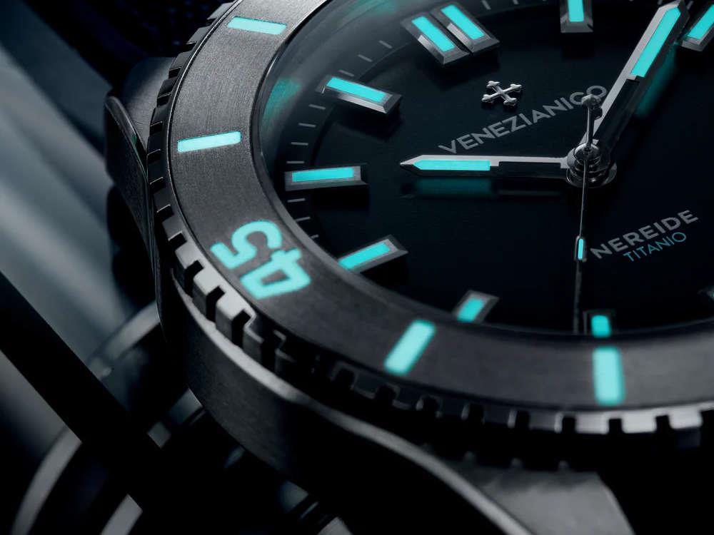 Montre Automatique Venezianico Nereide Titanio, 42 mm, Bleu, 4521558