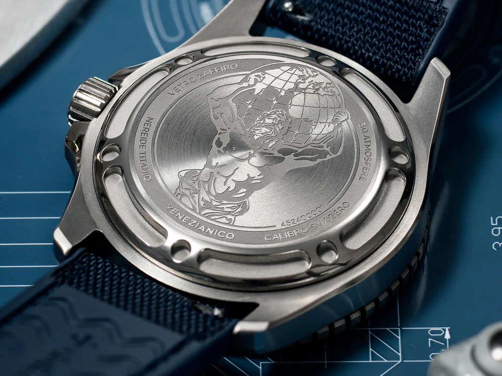 Montre Automatique Venezianico Nereide Titanio, 42 mm, Bleu, 4521558