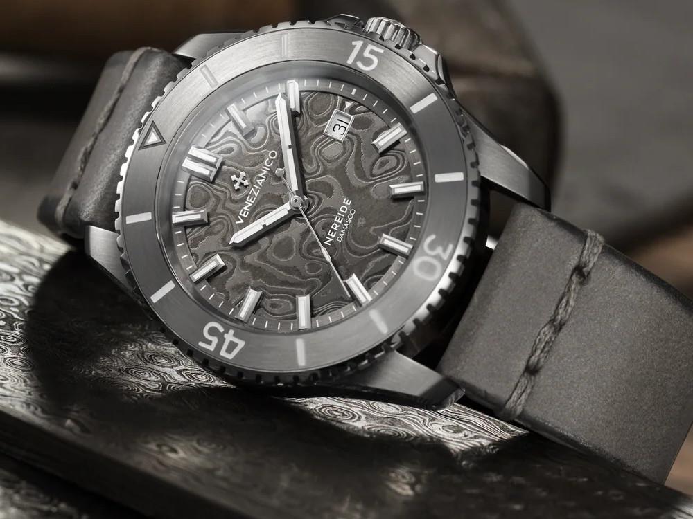 Montre Automatique Venezianico Nereide Damasco, 42 mm, Gris, 4521565