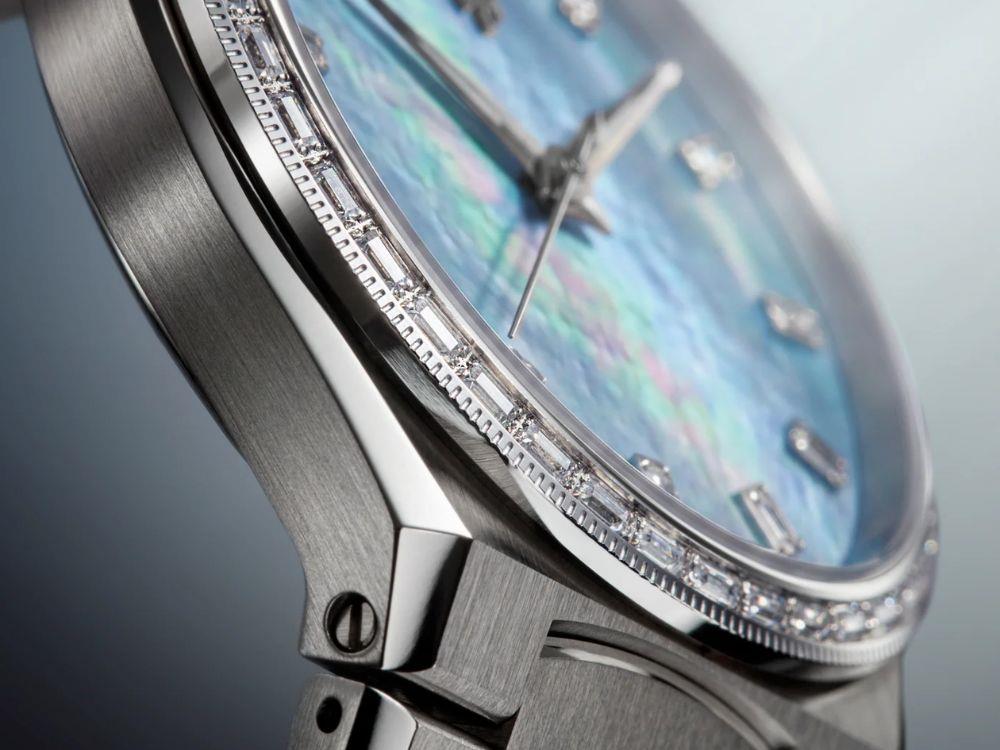 Montre Automatique Venezianico Arsenale Moissanite, 37 mm, Bleu Clair, 6121512C