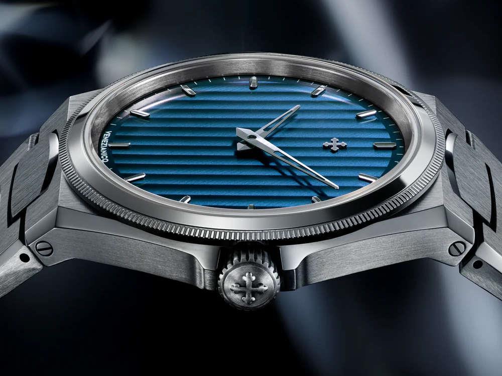 Montre Automatique Venezianico Arsenale, 40 mm, Bleu, 6221502C