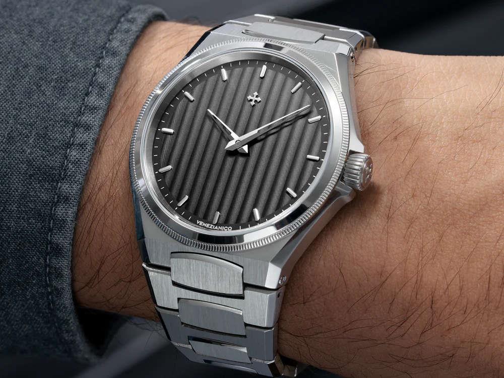 Montre Automatique Venezianico Arsenale, 40 mm, Gris, 6221503C