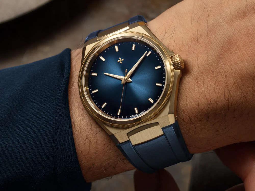 Montre Automatique Venezianico Arsenale Bronzo, Bronze, 40 mm, Bleu, 6221556