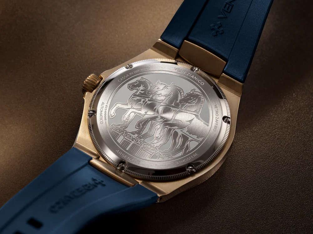 Montre Automatique Venezianico Arsenale Bronzo, Bronze, 40 mm, Bleu, 6221556