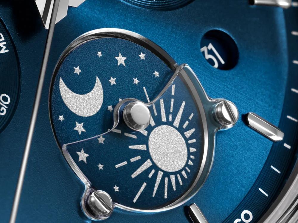 Montre Automatique Venezianico Arsenale Calendario, 40 mm, Bleu, 6221580C