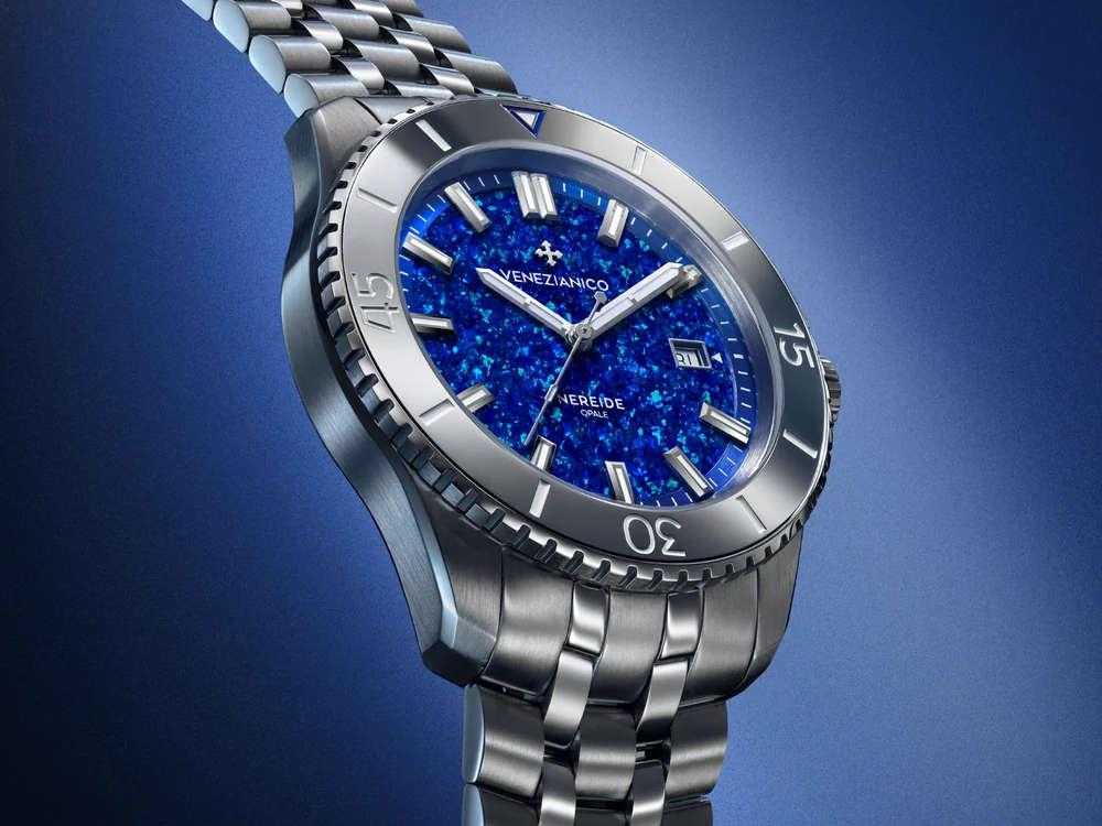 Montre Automatique Venezianico Nereide Opale Blu, 42 mm, Edition Limitée