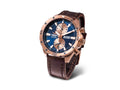 Montre à Quartz Vostok Europe Almaz, PVD, Bleu, 47 mm, Chrono, 6S11-320B660