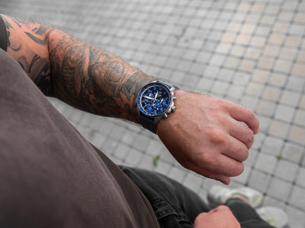 Montre à Quartz Vostok Europe Space Race, Bleu, 46.5 mm, Chrono, 6S20-325A742