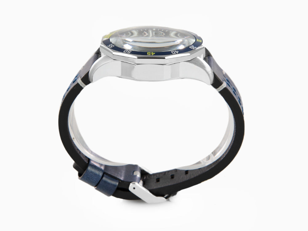 Montre à Quartz Vostok Europe Rocket N-1, Bleu, 46 mm, Chrono, 6S21-225A708