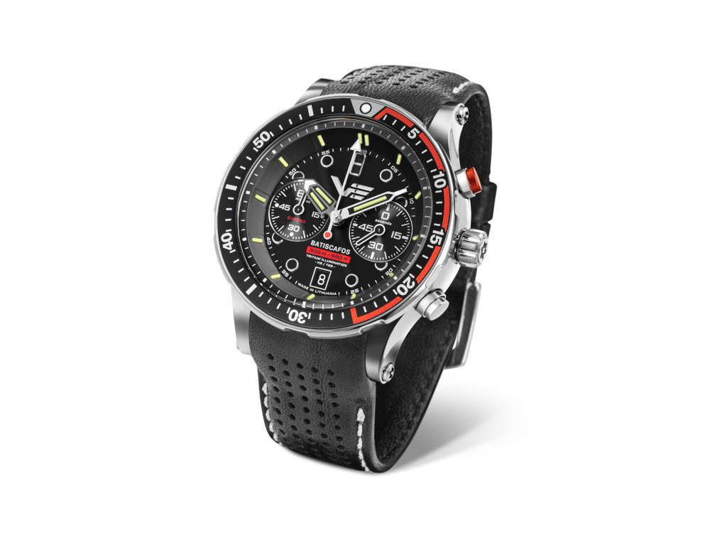 Montre à Quartz Vostok Europe Batiscafos, Noir, 49.7 mm, 6S21-511A771-L-BK
