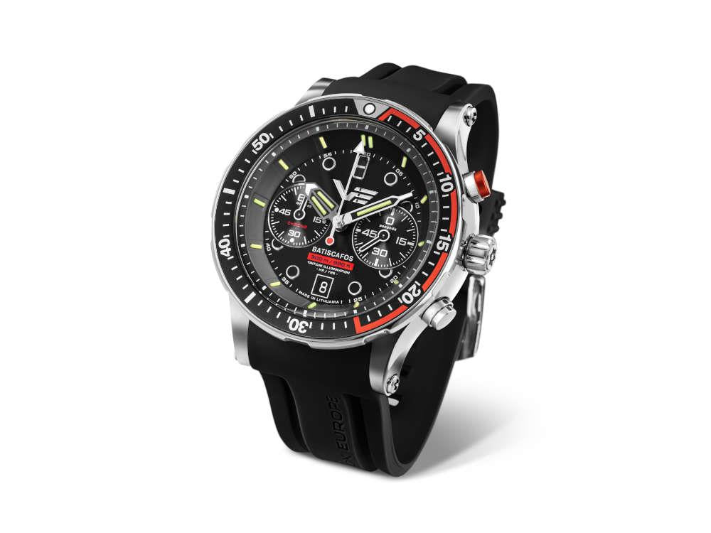 Montre à Quartz Vostok Europe Batiscafos, Noir, 49.7 mm, 6S21-511A771-L-BK