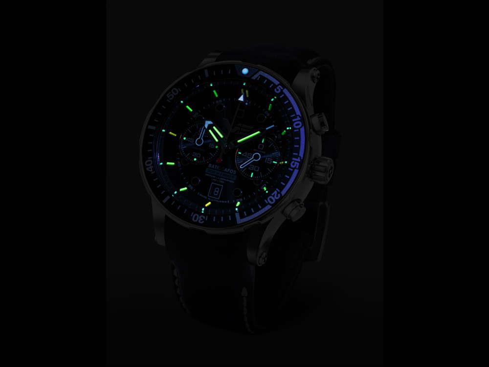 Montre à Quartz Vostok Europe Batiscafos, Bleu, 49.7 mm, 6S21-511A772-L-BL