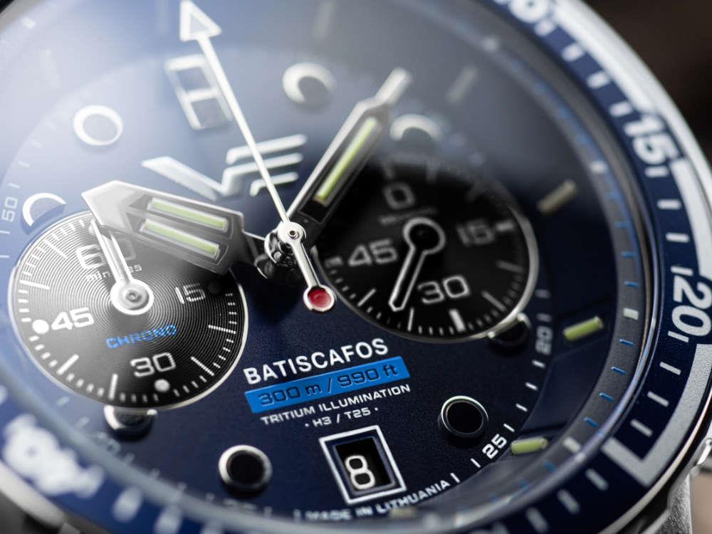 Montre à Quartz Vostok Europe Batiscafos, Bleu, 49.7 mm, 6S21-511A772-L-BL