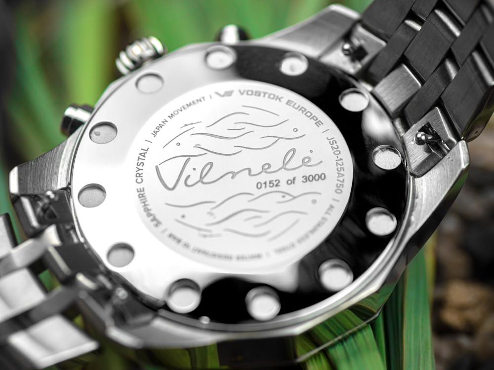 Montre à Quartz Vostok Europe Vilnelė, Bleu, Chronographe, JS20-125A750-L-BL