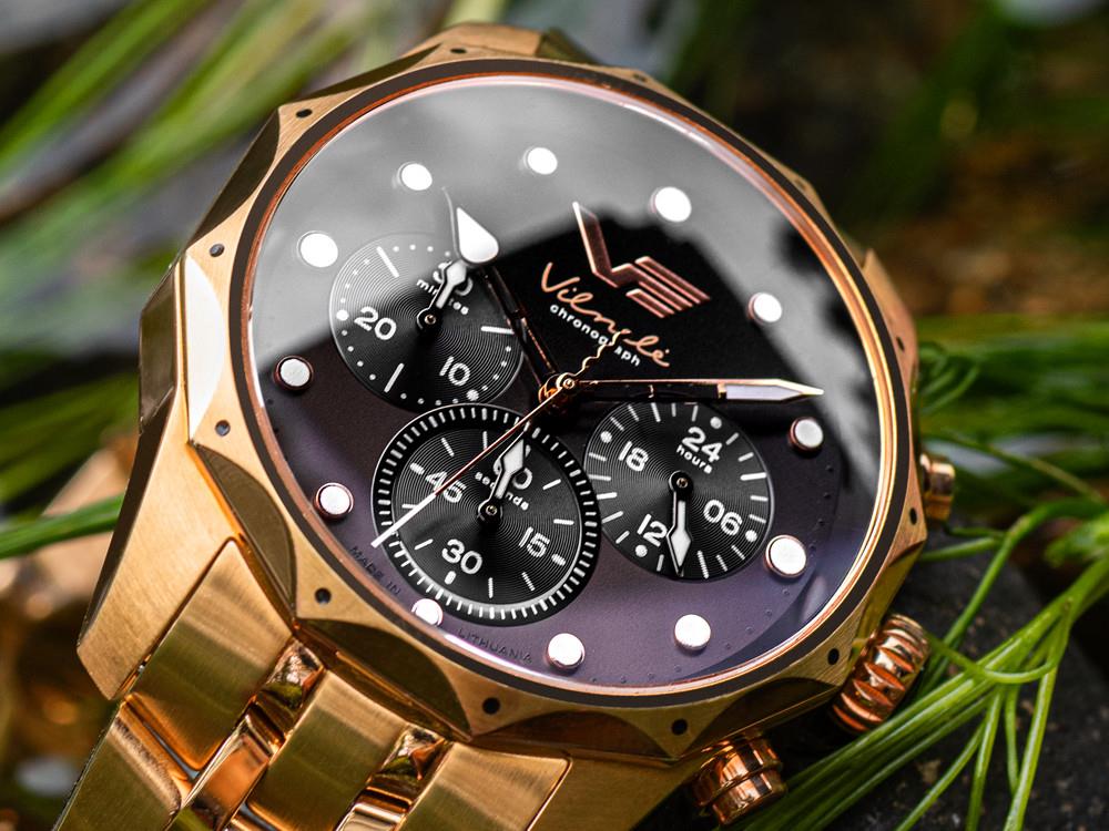 Montre à Quartz Vostok Europe Vilnelė, Noir, 39 mm,  JS20-125B751-L-BK