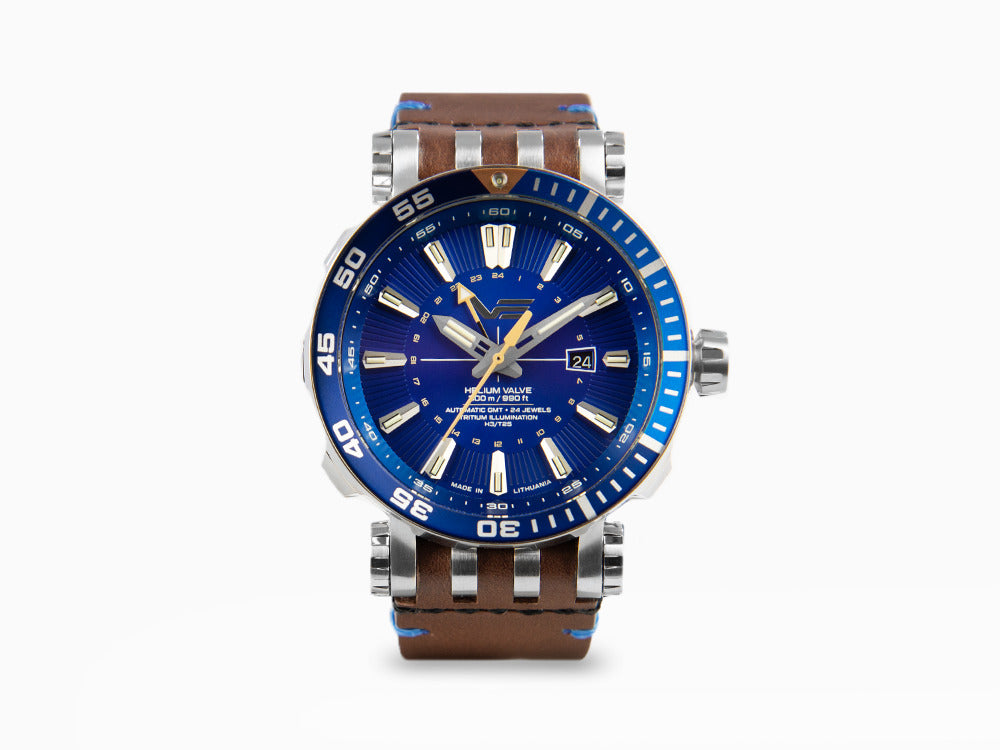 Montre Automatique Vostok Europe Energia II GMT, Bleu, Ed Limitée, NH34-575A716