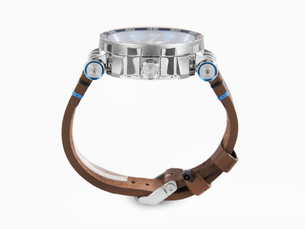 Montre Automatique Vostok Europe Energia II GMT, Bleu, Ed Limitée, NH34-575A716