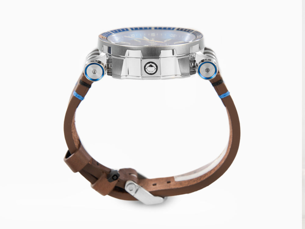Montre Automatique Vostok Europe Energia II GMT, Bleu, Ed Limitée, NH34-575A716