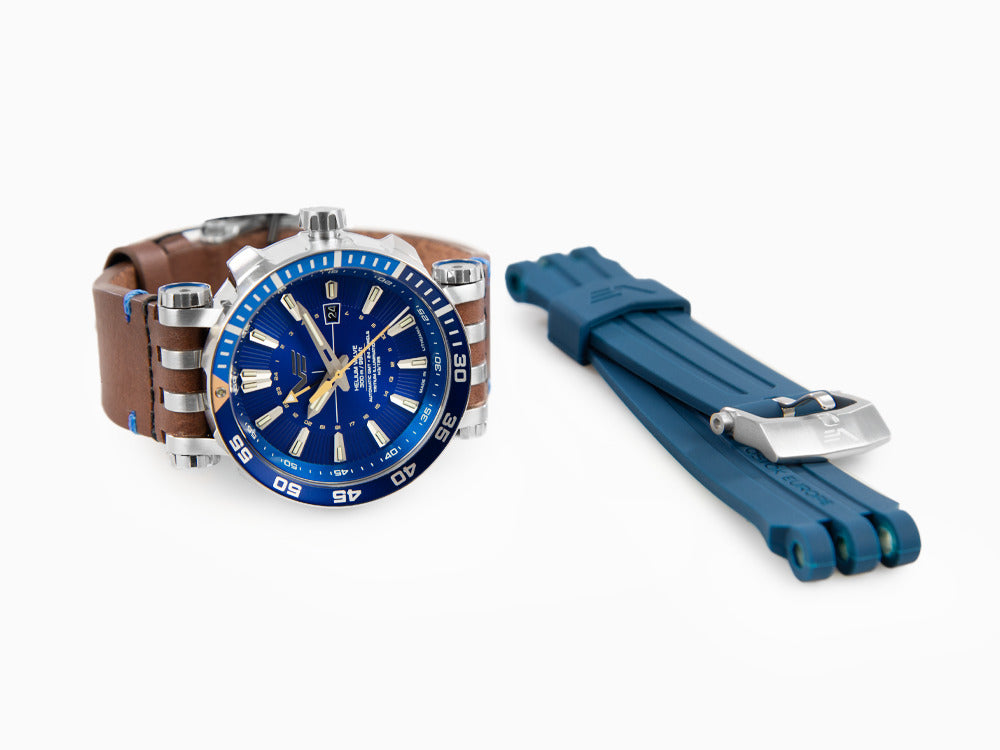 Montre Automatique Vostok Europe Energia II GMT, Bleu, Ed Limitée, NH34-575A716