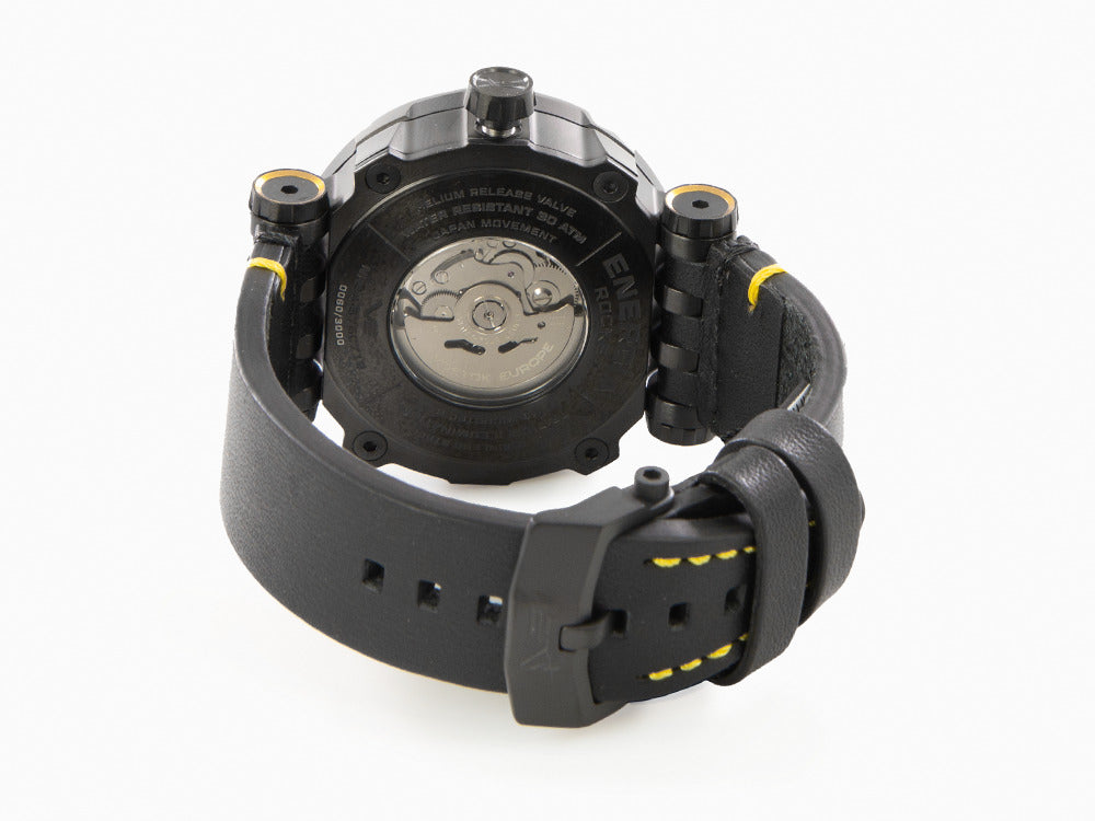 Montre Automatique Vostok Europe Energia II GMT, PVD, Jaune, LE, NH34-575C719