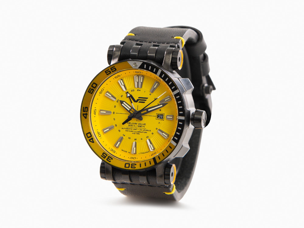 Montre Automatique Vostok Europe Energia II GMT, PVD, Jaune, LE, NH34-575C719