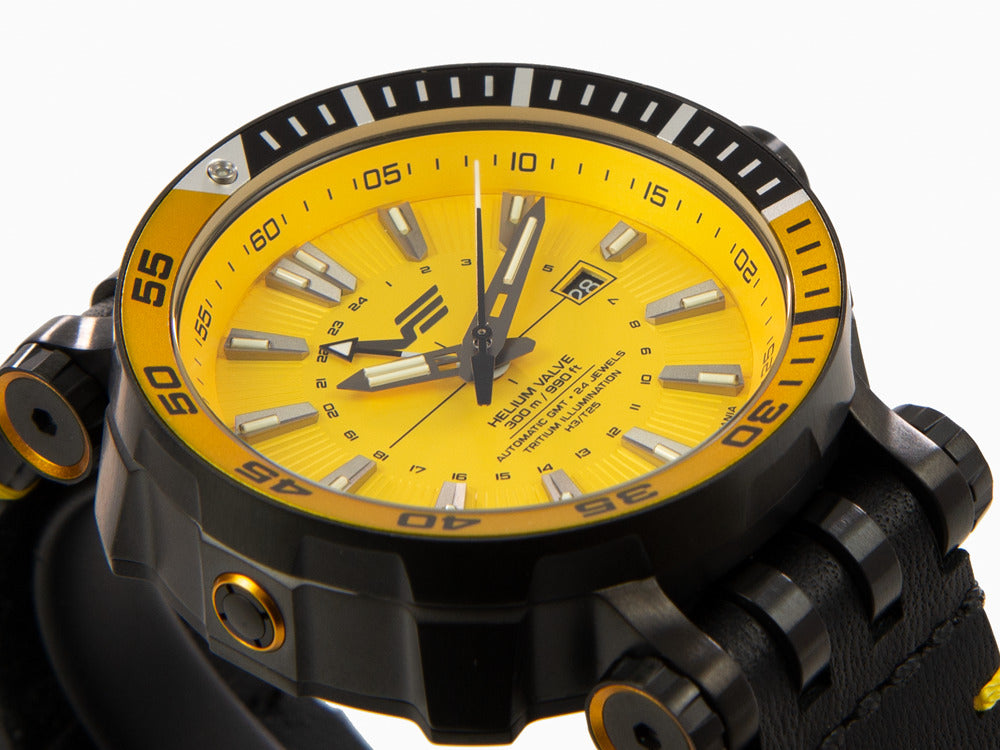 Montre Automatique Vostok Europe Energia II GMT, PVD, Jaune, LE, NH34-575C719
