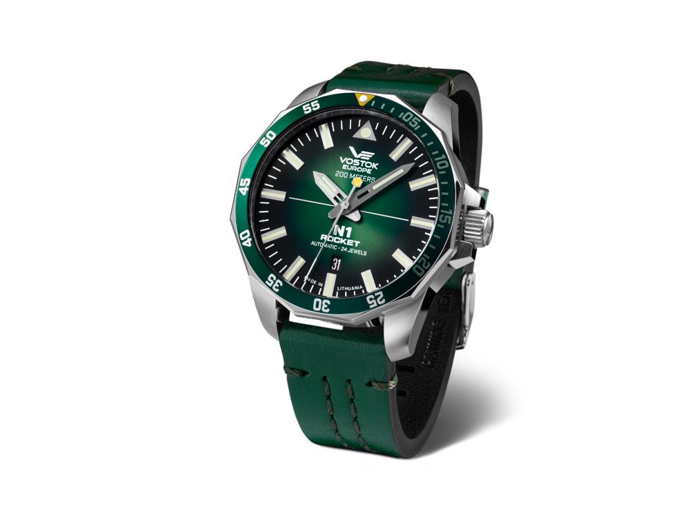 Montre Automatique Vostok Europe Rocket N-1, Vert, 46 mm, NH35-225A710