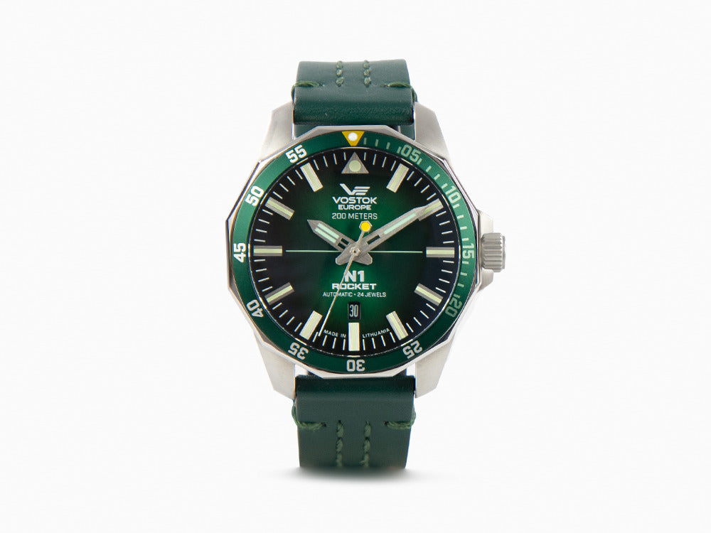 Montre Automatique Vostok Europe Rocket N-1, Vert, 46 mm, NH35-225A710