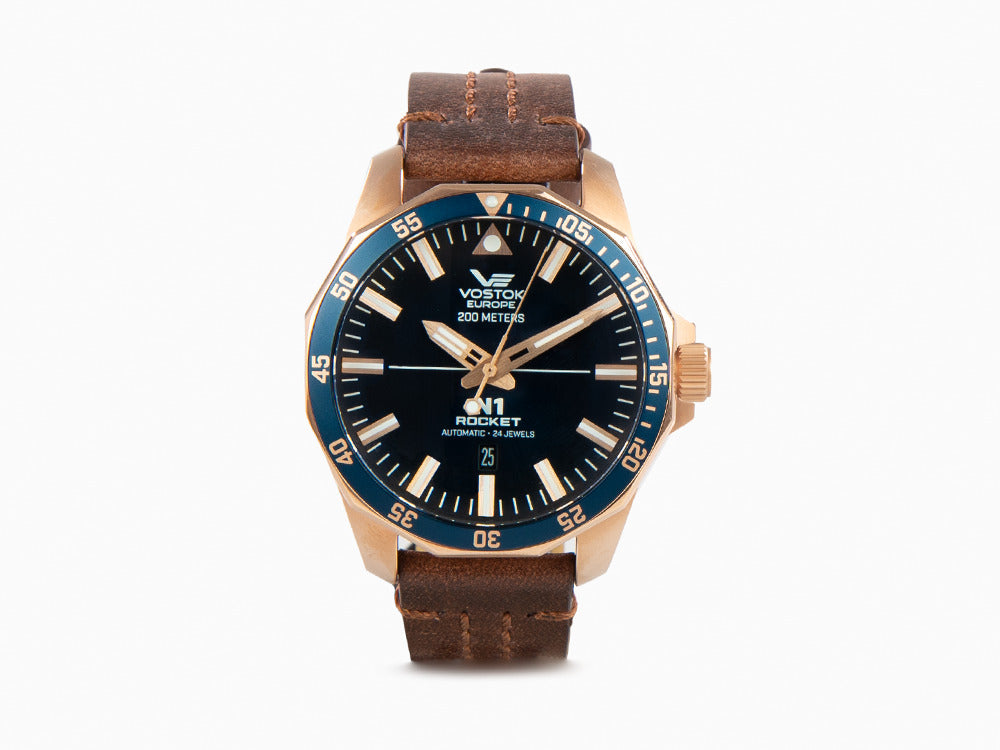 Montre Automatique Vostok Europe Rocket N-1, PVD, Bleu, 46 mm, NH35A-225B616