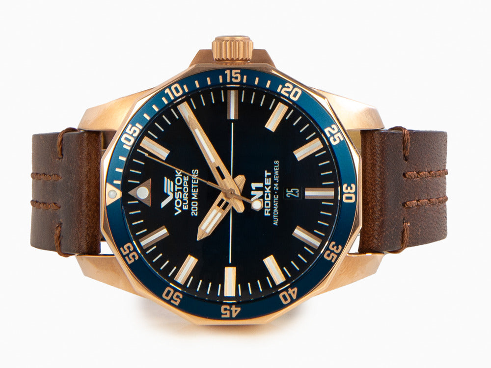 Montre Automatique Vostok Europe Rocket N-1, PVD, Bleu, 46 mm, NH35A-225B616
