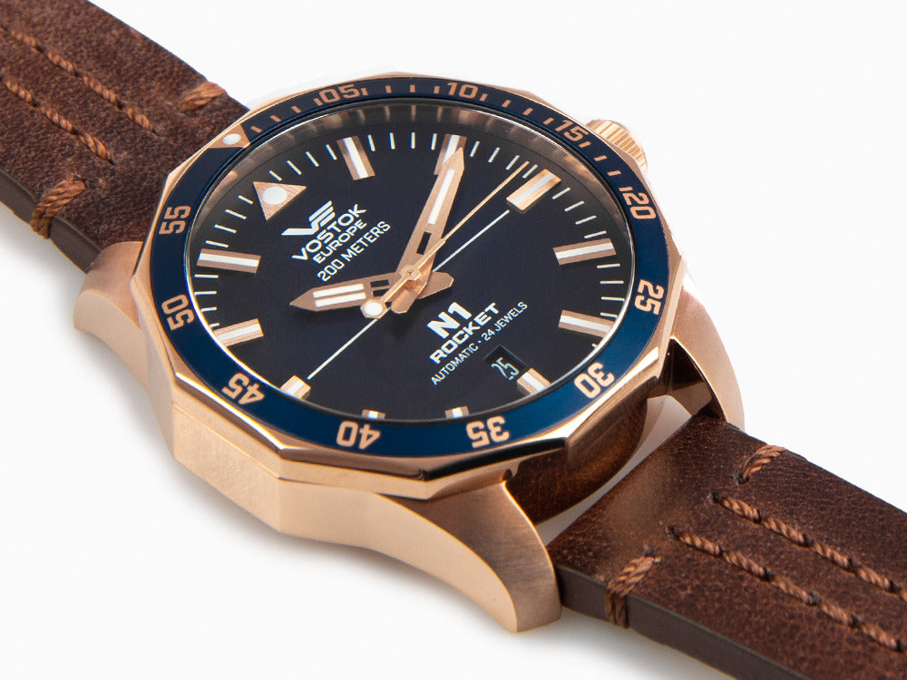 Montre Automatique Vostok Europe Rocket N-1, PVD, Bleu, 46 mm, NH35A-225B616