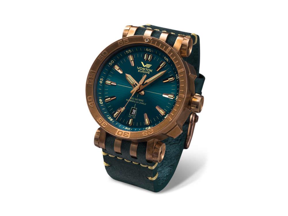 Montre Automatique Vostok Europe Energia Bronze, Turquoise, NH35A-575O286