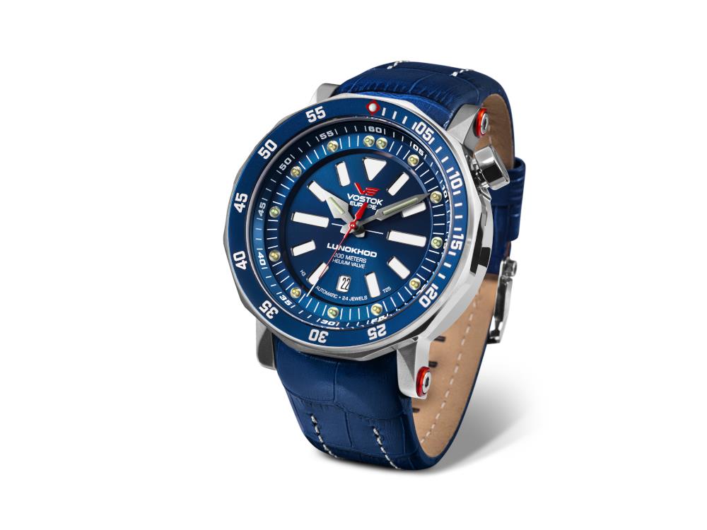 Montre Automatique Vostok Europe Lunokhod-2, Bleu, 49 mm, Tritium, NH35A-620A634