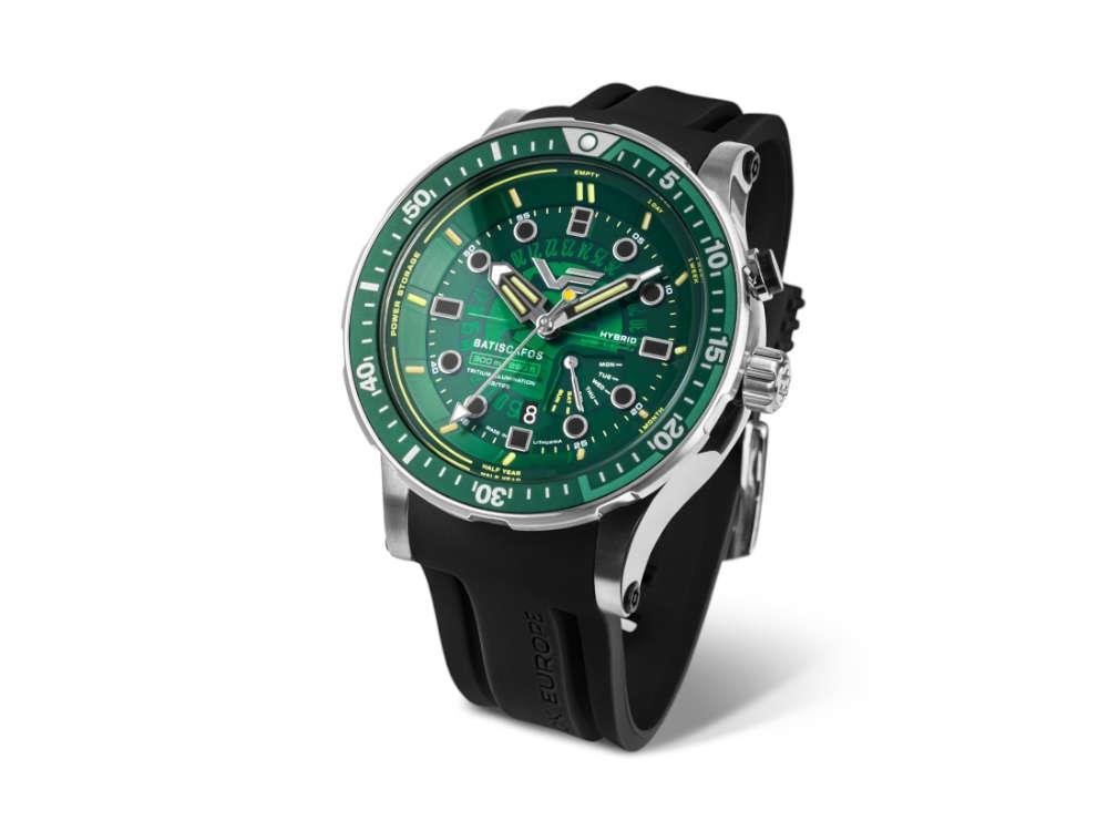 Montre à Quartz Vostok Europe Batiscafos, Vert, 49.7 mm, PX84-511A770-L-BR