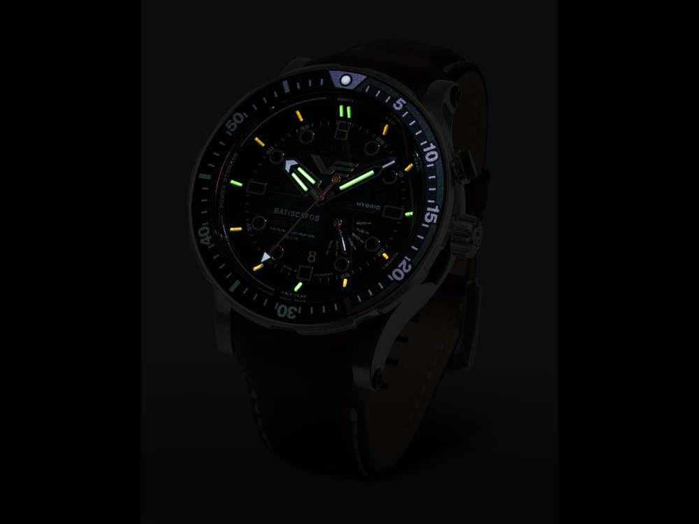 Montre à Quartz Vostok Europe Batiscafos, Vert, 49.7 mm, PX84-511A770-L-BR