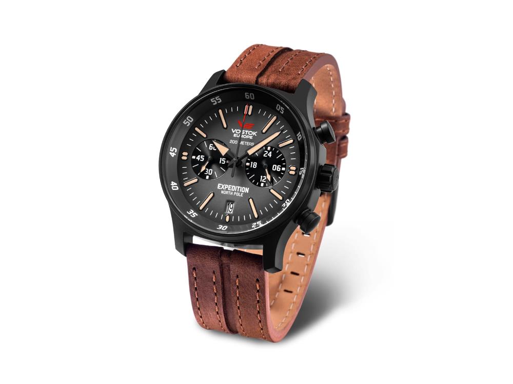 Montre à Quartz Vostok Europe Expedition North Pole, 43 mm, Chrono, VK64-592C558