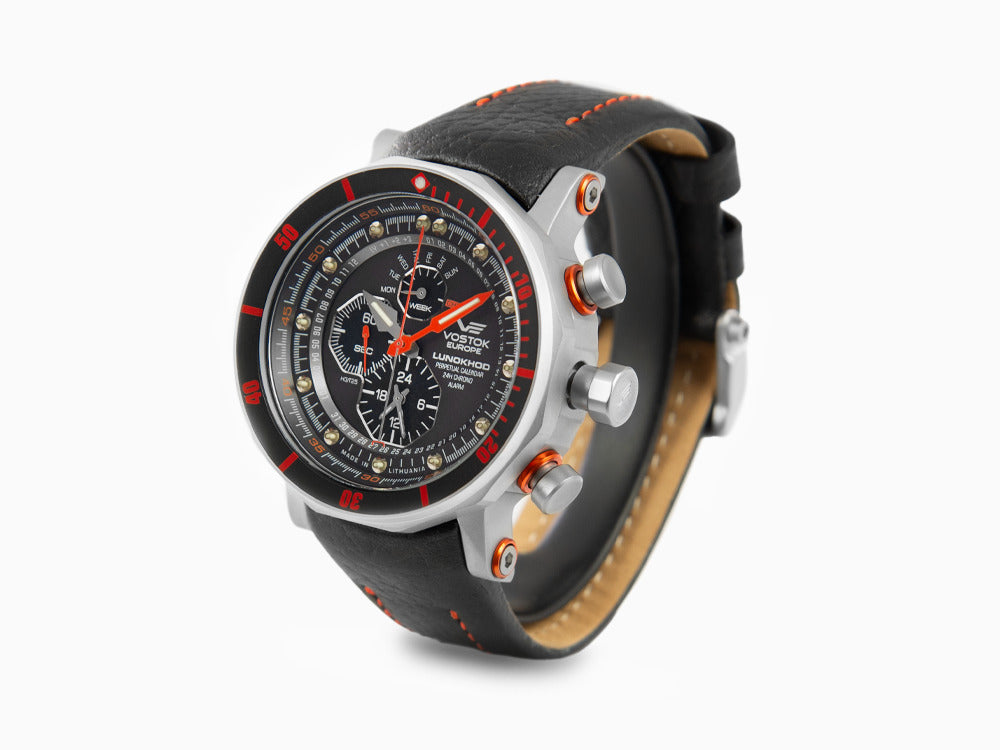 Montre à Quartz Vostok Europe Lunokhod-2, 49 mm, Tritium, Chrono, YM86-620A506