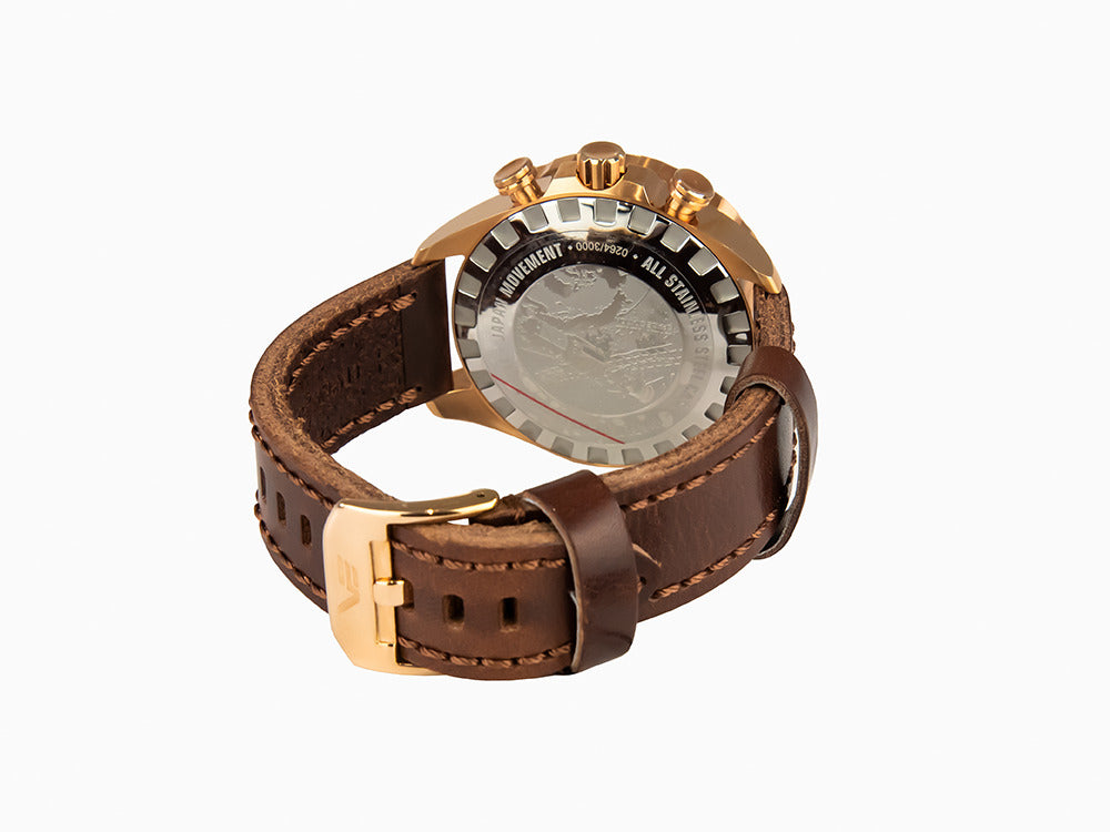 Montre à Quartz Vostok Europe Almaz, PVD, Vert, 47 mm, Chrono, YM8J-320B656