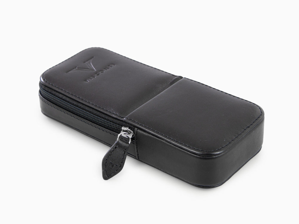 Étui Stylo Visconti Accesorios, Cuir, 3 Instruments D'écriture, Noir, KL40-03