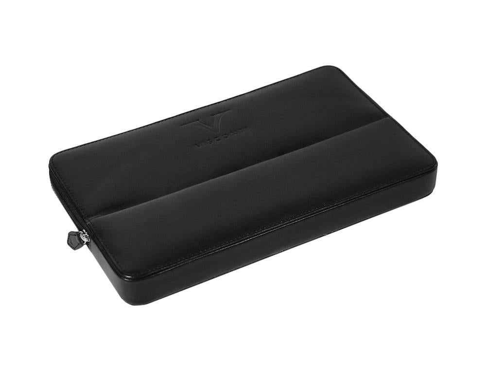 Étui Stylo Visconti Accesorios, Cuir, 12 Instruments D'écriture, Noir, KL40-12