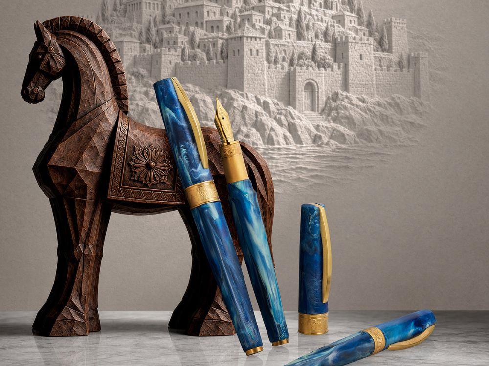 Stylo Plume Visconti Mirage Mythos Odysseus, Bleu, KP07-23-FP