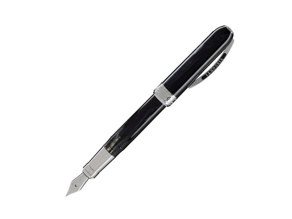 Stylo Plume Visconti Rembrandt, Résine, Palladium, Noir, KP10-01-FP