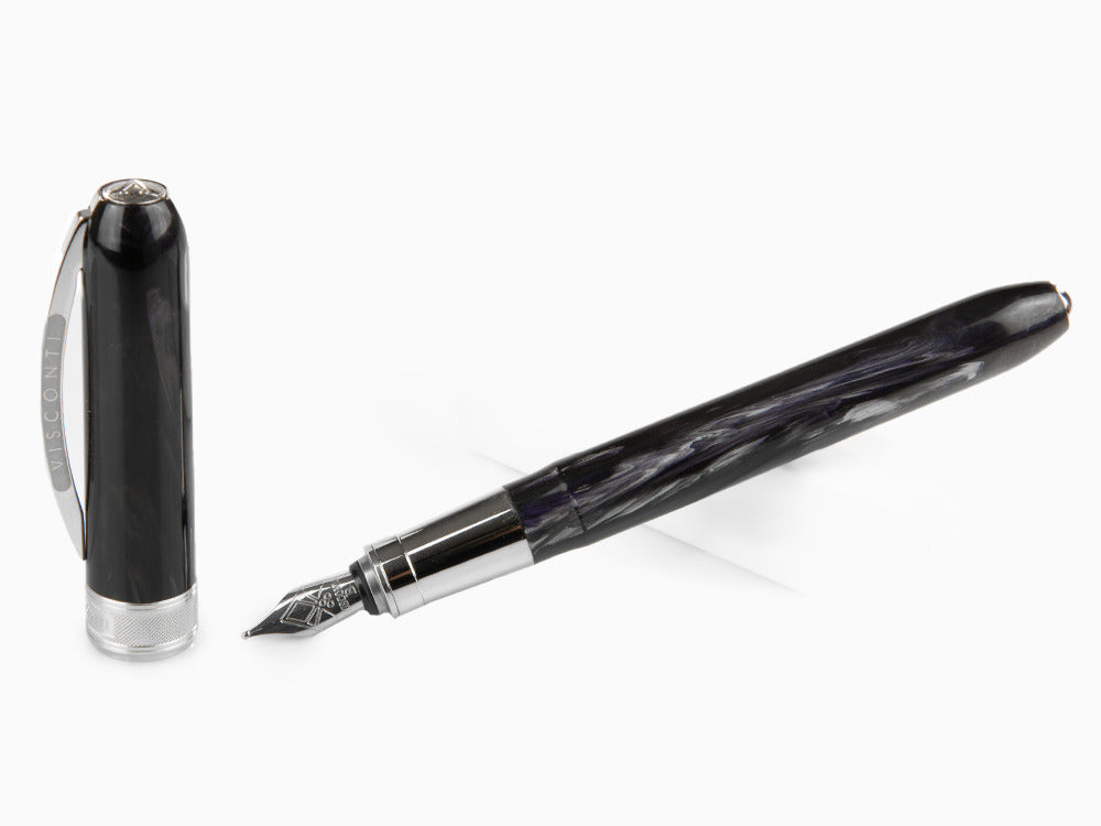 Stylo Plume Visconti Rembrandt, Résine, Palladium, Noir, KP10-01-FP