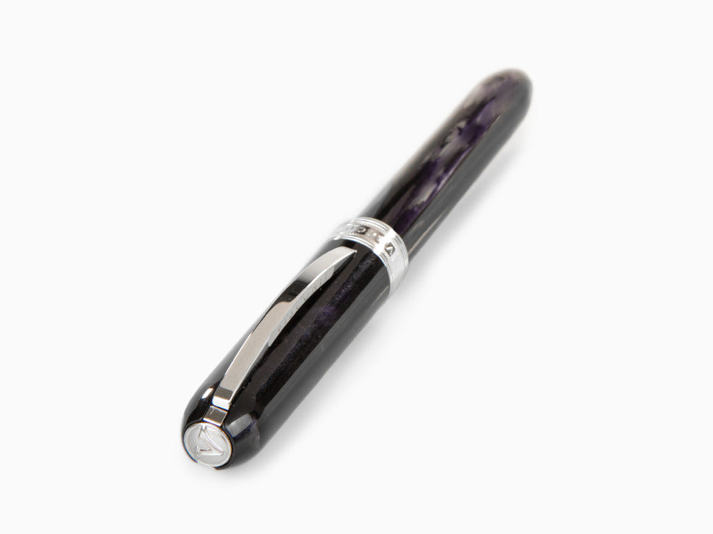 Stylo Plume Visconti Rembrandt, Résine, Palladium, Noir, KP10-01-FP