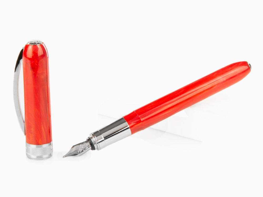 Stylo Plume Visconti Rembrandt, Résine, Palladium, Rouge, KP10-03-FP
