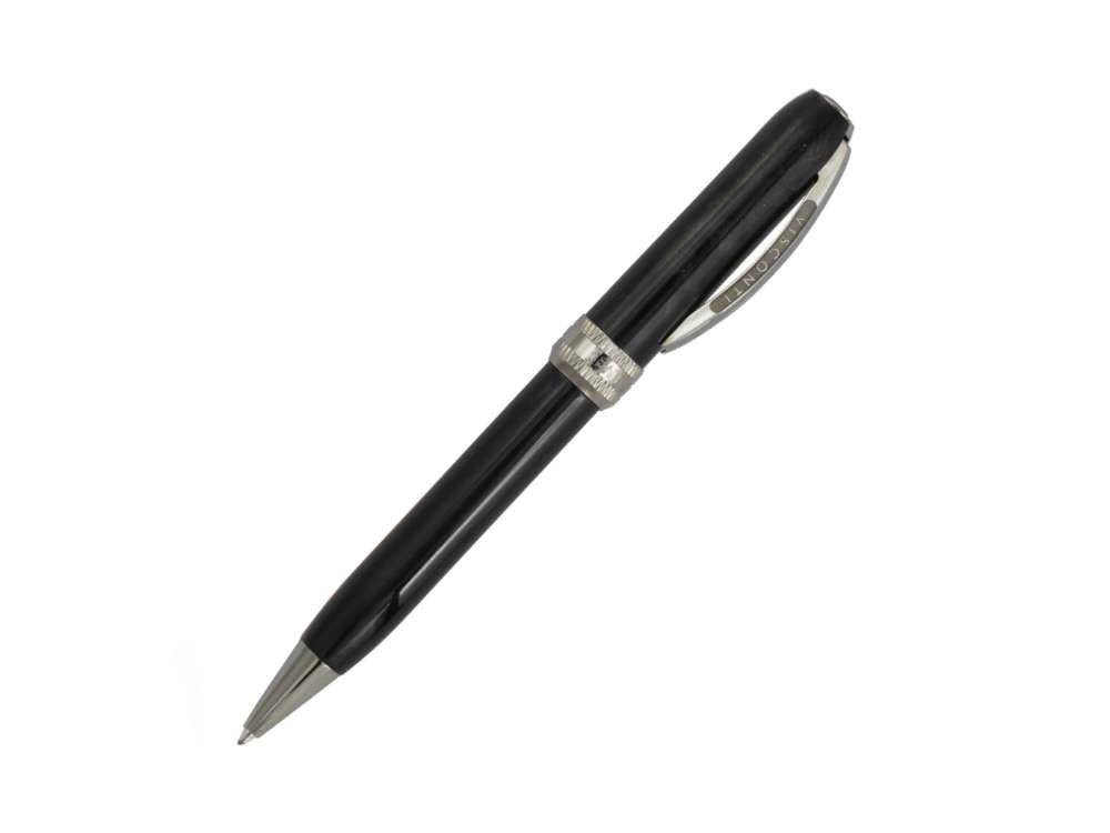 Stylo bille Visconti Rembrandt-S Black, Attributs plaqués ruthénium, KP10-27-BP