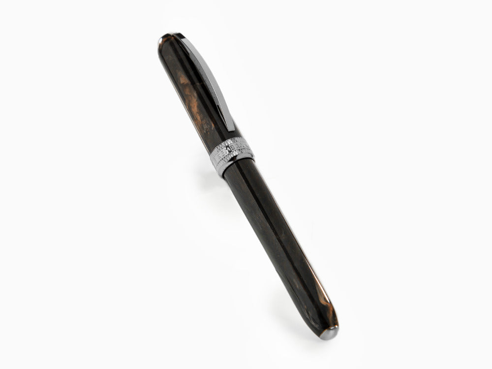 Roller Visconti Rembrandt-S Black, Attributs plaqués ruthénium, KP10-27-RB