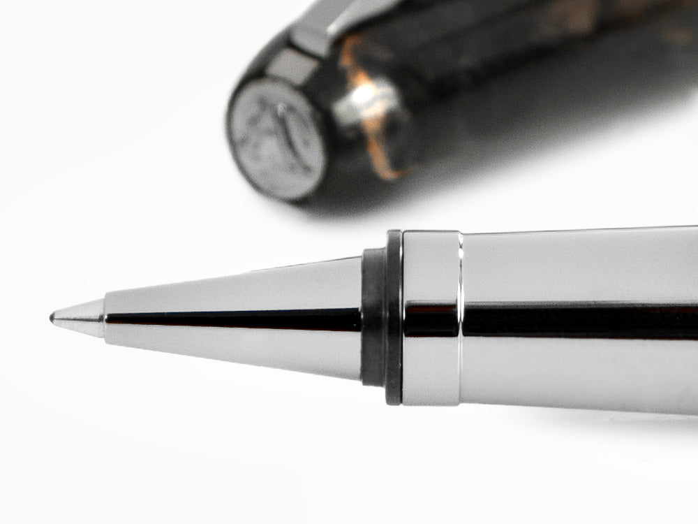 Roller Visconti Rembrandt-S Black, Attributs plaqués ruthénium, KP10-27-RB