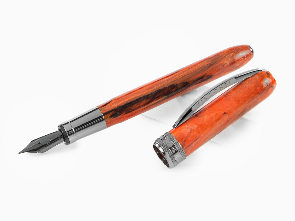 Stylo Plume Visconti Rembrandt-S Orange, Résine Acrilique, KP10-28-FP