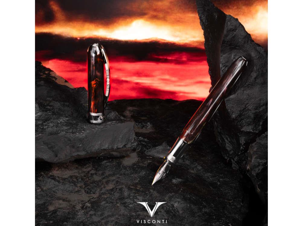 Roller Visconti Comedia Inferno, Résine Acrilique, Rouge/Black, KP10-52-RB